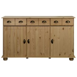 vidaXL Aparador de madera maciza de pino 134x39x79,5 cm