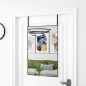 vidaXL Espejo de puerta cristal y aluminio negro 50x80 cm