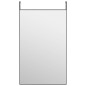 vidaXL Espejo de puerta cristal y aluminio negro 50x80 cm