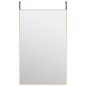 vidaXL Espejo de puerta cristal y aluminio dorado 50x80 cm