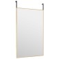 vidaXL Espejo de puerta cristal y aluminio dorado 50x80 cm