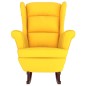vidaXL Silla mecedora patas de madera de caucho terciopelo amarillo vidaXL Silla mecedora patas de madera de caucho terciopelo amarillo