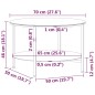 vidaXL Mesa de centro vidrio templado negro y transparente 70 cm vidaXL Mesa de centro vidrio templado negro y transparente 70 cm