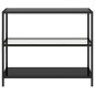 vidaXL Estantería transparente y negro de vidrio templado 100x36x90 cm vidaXL Estantería transparente y negro de vidrio templado 100x36x90 cm