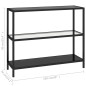 vidaXL Estantería transparente y negro de vidrio templado 100x36x90 cm vidaXL Estantería transparente y negro de vidrio templado 100x36x90 cm