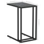 vidaXL Mesita ordenador vidrio transparente negro mármol 50x35x65cm vidaXL Mesita ordenador vidrio transparente negro mármol 50x35x65cm