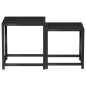 vidaXL Mesas de centro 2 unidades MDF negro vidaXL Mesas de centro 2 unidades MDF negro