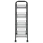 vidaXL Carrito de cocina 4 niveles hierro negro 46x26x85 cm