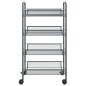 vidaXL Carrito de cocina 4 niveles hierro gris 46x26x85 cm vidaXL Carrito de cocina 4 niveles hierro gris 46x26x85 cm