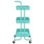 vidaXL Carrito de cocina 3 niveles hierro y ABS turquesa 42x35x85 cm vidaXL Carrito de cocina 3 niveles hierro y ABS turquesa 42x35x85 cm