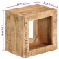 vidaXL Taburete madera maciza de mango 40x30x40 cm vidaXL Taburete madera maciza de mango 40x30x40 cm
