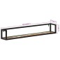 vidaXL Estantes de pared 2 uds madera maciza mango hierro 110x17x17 cm vidaXL Estantes de pared 2 uds madera maciza mango hierro 110x17x17 cm