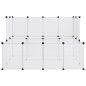 vidaXL Jaula de animales pequeños transparente PP y acero 143x107x93cm vidaXL Jaula de animales pequeños transparente PP y acero 143x107x93cm
