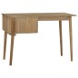 vidaXL Escritorio con 2 cajones madera maciza de teca 110x52x75 cm vidaXL Escritorio con 2 cajones madera maciza de teca 110x52x75 cm