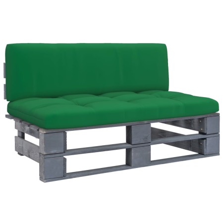 vidaXL Otomana de jardín de palets madera de pino impregnada gris