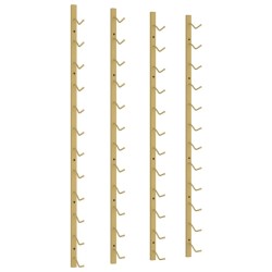 vidaXL Botellero de pared para 12 botellas 2 unidades hierro dorado