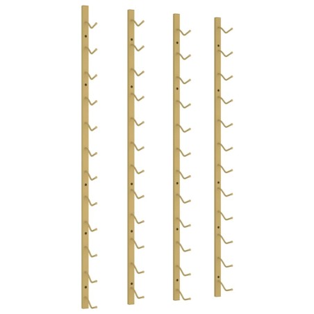 vidaXL Botellero de pared para 12 botellas 2 unidades hierro dorado