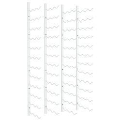 vidaXL Botellero de pared para 36 botellas 2 unidades hierro blanco