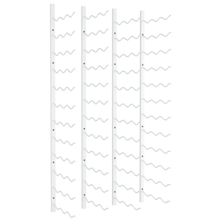 vidaXL Botellero de pared para 36 botellas 2 unidades hierro blanco
