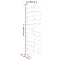 vidaXL Botellero de pared para 36 botellas 2 unidades hierro blanco vidaXL Botellero de pared para 36 botellas 2 unidades hierro blanco