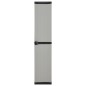 vidaXL Armario de jardín con 3 estantes gris y negro 34x40x168 cm vidaXL Armario de jardín con 3 estantes gris y negro 34x40x168 cm
