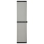 vidaXL Armario de jardín con 3 estantes gris y negro 34x40x168 cm vidaXL Armario de jardín con 3 estantes gris y negro 34x40x168 cm