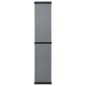 vidaXL Armario de jardín con 3 estantes gris y negro 34x40x168 cm vidaXL Armario de jardín con 3 estantes gris y negro 34x40x168 cm