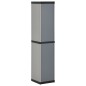 vidaXL Armario de jardín con 3 estantes gris y negro 34x40x168 cm vidaXL Armario de jardín con 3 estantes gris y negro 34x40x168 cm