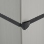 vidaXL Armario de jardín con 3 estantes gris y negro 34x40x168 cm vidaXL Armario de jardín con 3 estantes gris y negro 34x40x168 cm