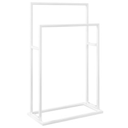vidaXL Toallero de pie de hierro blanco 48x24x78,5 cm