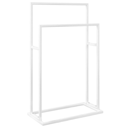 vidaXL Toallero de pie de hierro blanco 48x24x78,5 cm