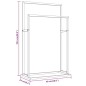 vidaXL Toallero de pie de hierro blanco 48x24x78,5 cm vidaXL Toallero de pie de hierro blanco 48x24x78,5 cm
