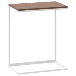 vidaXL Mesa auxiliar de madera contrachapada blanco 55x35x66 cm