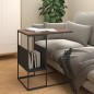 vidaXL Mesa auxiliar de madera contrachapada negro 55x36x59,5 cm