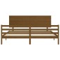 vidaXL Estructura cama y cabecero madera maciza marrón miel 200x200 cm