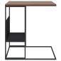 vidaXL Mesa auxiliar de madera contrachapada negro 55x36x59,5 cm
