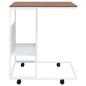 vidaXL Mesa auxiliar con ruedas contrachapado blanco 55x36x63,5 cm vidaXL Mesa auxiliar con ruedas contrachapado blanco 55x36x63,5 cm