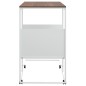vidaXL Mesa auxiliar con ruedas contrachapado blanco 55x36x63,5 cm vidaXL Mesa auxiliar con ruedas contrachapado blanco 55x36x63,5 cm