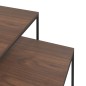 vidaXL Juego de mesas de centro 2 piezas madera contrachapada y metal vidaXL Juego de mesas de centro 2 piezas madera contrachapada y metal