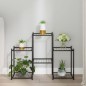 vidaXL Soporte para flores de hierro negro 83x25x60 cm vidaXL Soporte para flores de hierro negro 83x25x60 cm