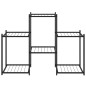 vidaXL Soporte para flores de hierro negro 83x25x60 cm vidaXL Soporte para flores de hierro negro 83x25x60 cm