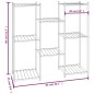 vidaXL Soporte para flores de hierro negro 83x25x80 cm vidaXL Soporte para flores de hierro negro 83x25x80 cm