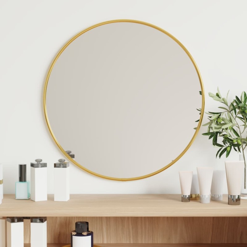vidaXL Espejo de pared redondo dorado Ø 40 cm vidaXL Espejo de pared redondo dorado Ø 40 cm