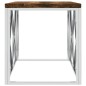 vidaXL Mesa de centro acero inoxidable y madera maciza reciclada vidaXL Mesa de centro acero inoxidable y madera maciza reciclada