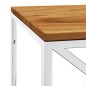 vidaXL Mesa de centro acero inoxidable y madera maciza de acacia