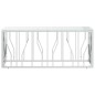 vidaXL Mesa de centro acero inoxidable y vidrio 110x45x45 cm vidaXL Mesa de centro acero inoxidable y vidrio 110x45x45 cm