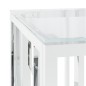 vidaXL Mesa de centro acero inoxidable y vidrio 110x45x45 cm vidaXL Mesa de centro acero inoxidable y vidrio 110x45x45 cm