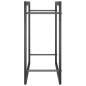 vidaXL Leñero de acero negro mate 50x28x56 cm