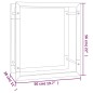 vidaXL Leñero de acero negro mate 50x28x56 cm