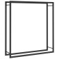 vidaXL Leñero de acero negro mate 110x28x116 cm vidaXL Leñero de acero negro mate 110x28x116 cm